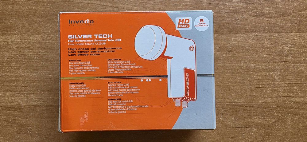 Konwerter Inverto Silver Tech TWIN 0.2 dB HDTV 4K CERTYFIKAT nowy