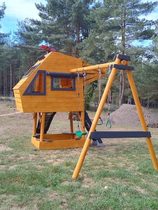 Ogrodowy plac zabaw dla dzieci helikopter ślizg huśtawki piaskownica