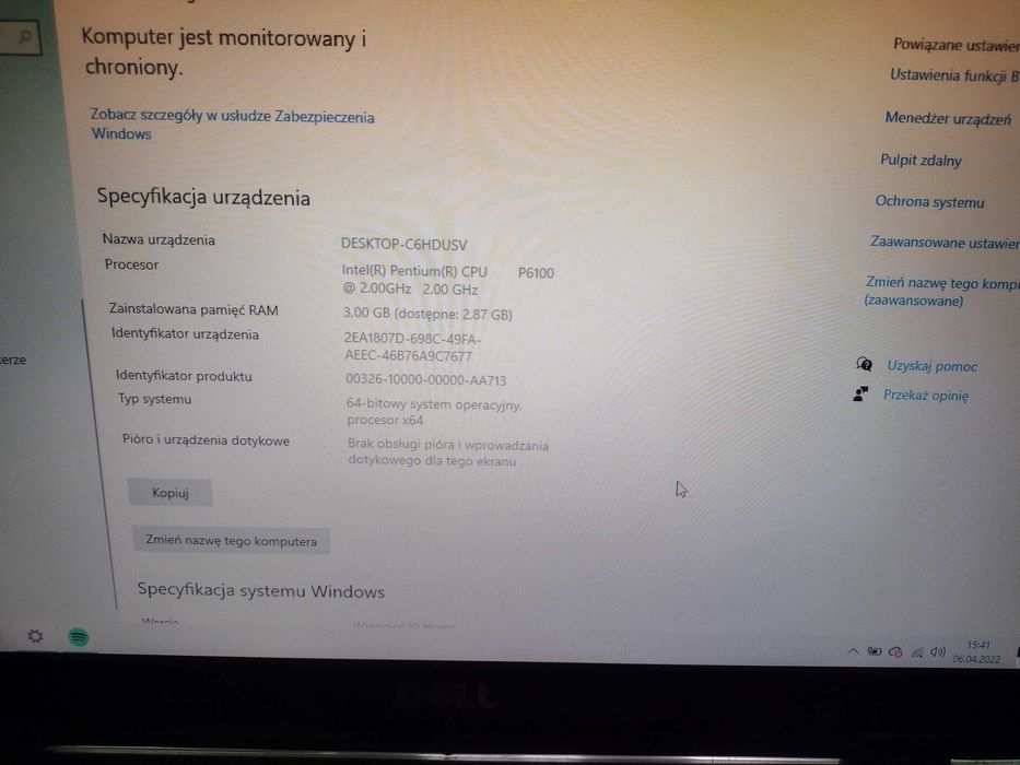 Sprzedam laptop Dell Inspiron z kamerką, sprawny