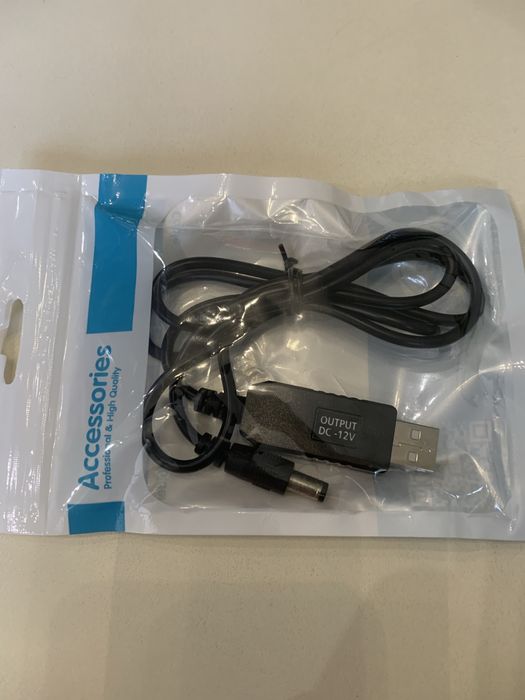 Кабель USB перетворювач з 5В на 12В + олхдоставка включена
