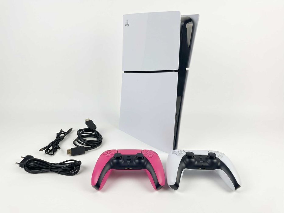 PS5 Slim Digital + 2 pady + pakiet Fortnite | 26 h | gwarancja