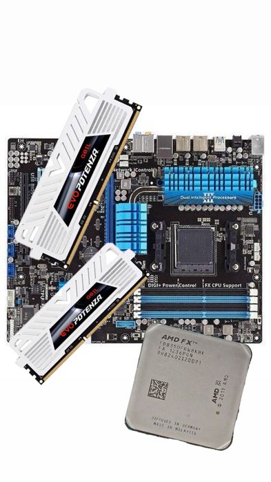 Ігровий комплект 8 ядер Asus m5a99x r2.0, fx 8350, Geil ddr3 2400Mhz