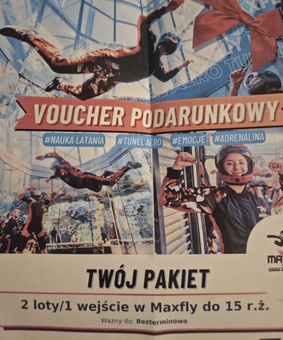 Maxfly Voucher 2 loty Tunel Aero MAXFLY Bezterminowy