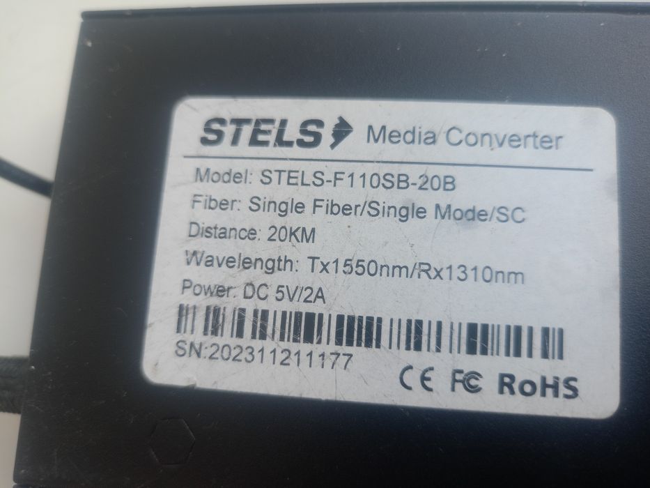 Медіаконвертер STELS-F110SB-20B-1550