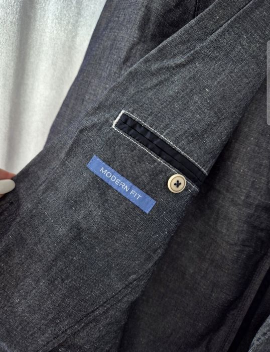 Nils Sundström Van Graaf kieszenie modern fit meska marynarka
