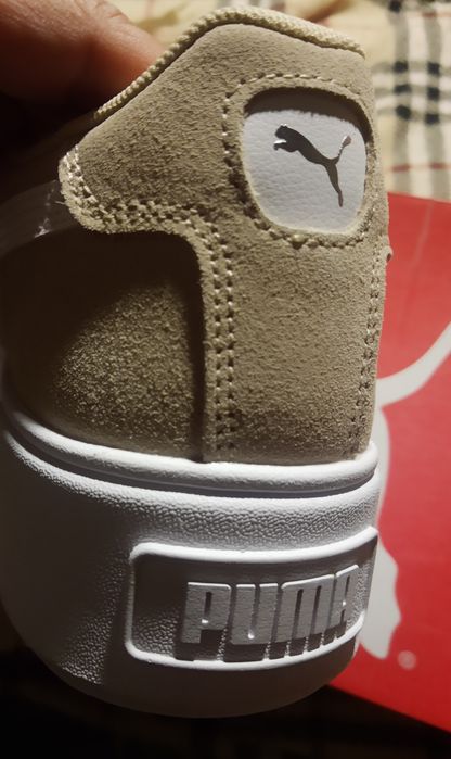 Жіночі замшеві кеди на платформі Puma Karmen ll