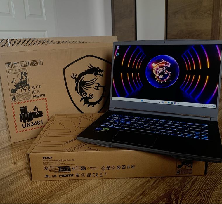 laptop gamingowy MSI Thin 15 B12VE | RTX 4050 | i5-12450H