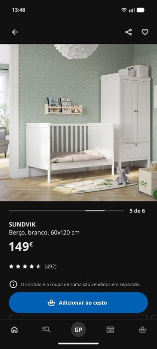 Berço Ikea com colchão