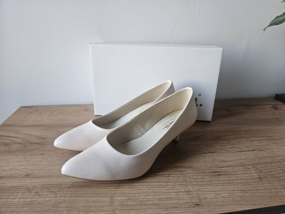 Buty ślubne nowe Brilu ecru 39