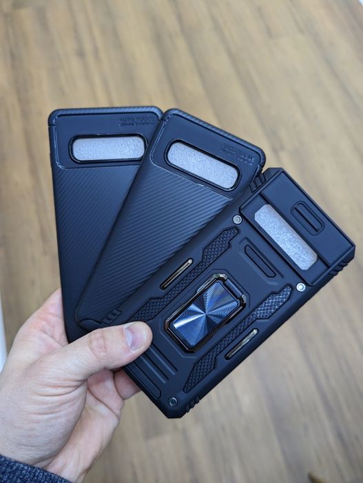 Противоударный чехол SAMSUNG S10 + Plus с кольцом чохол