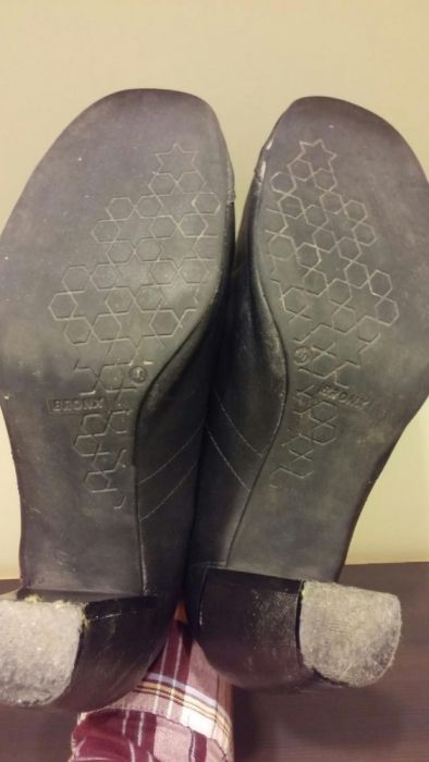 Buty Bronx roz.40 półbuty, czarne, trampki obcas słupek