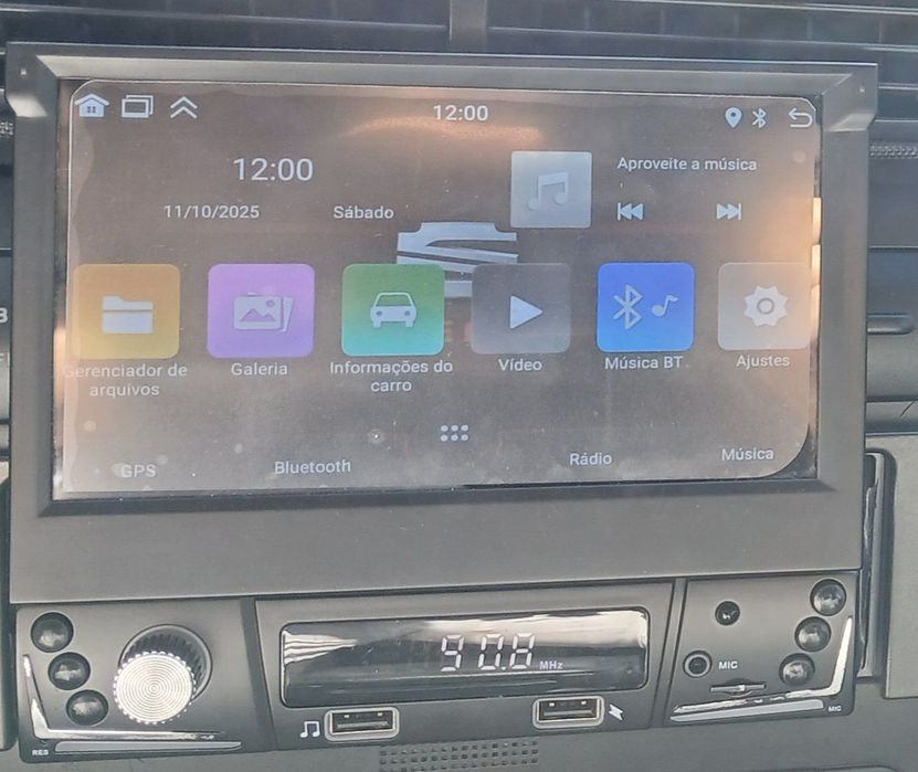 Radio 1din retráctil para 2 din