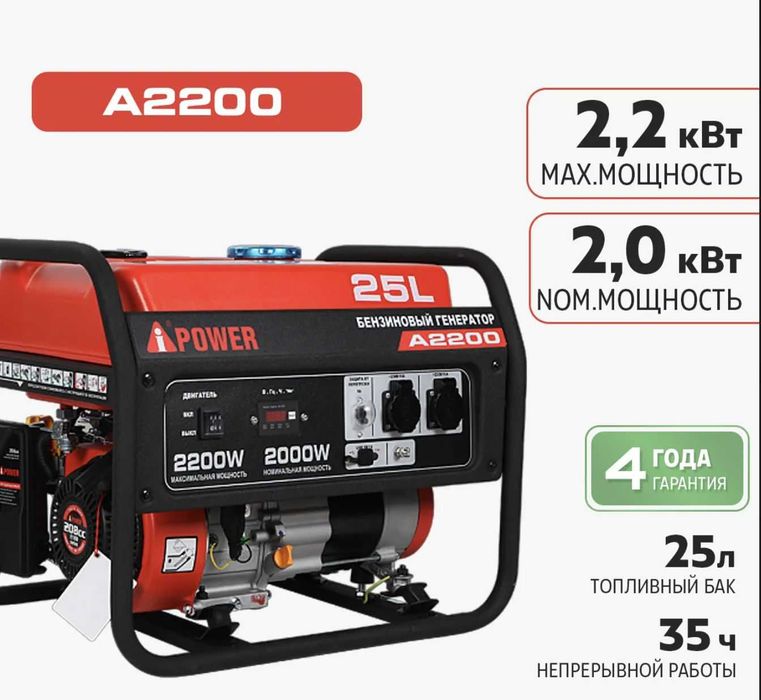Генератор 2.2кВт бензиновый синхронный новый медь ТОП‼️УСПЕЙ‼️АКЦИЯ‼️
