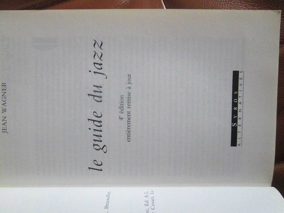 Guide du jazz, de Jean Wagner
