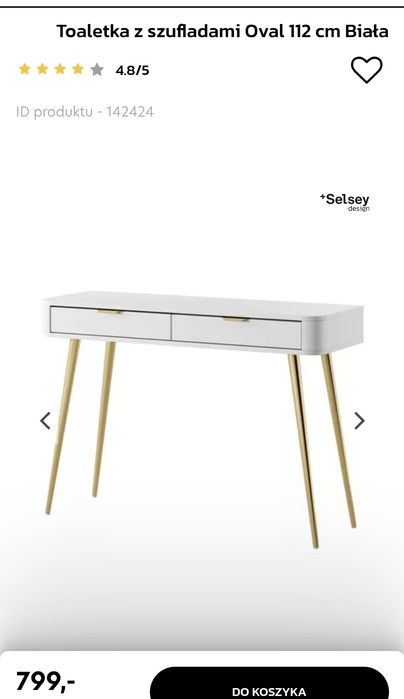 Nowa toaletka do sypialni, przedpokoju...