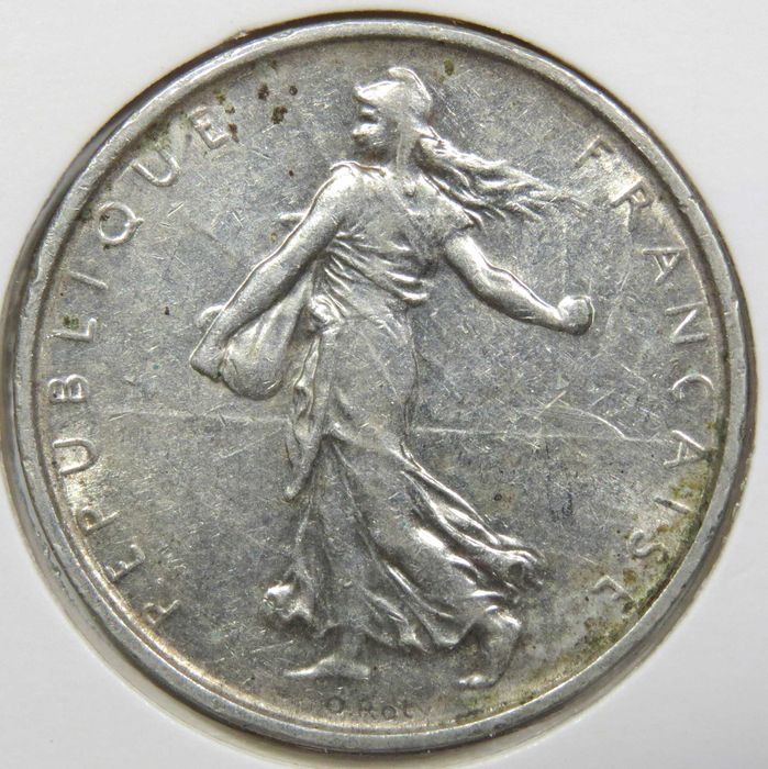 Republica França - 5 Francos EM PRATA - 5ª Republica - 1963
