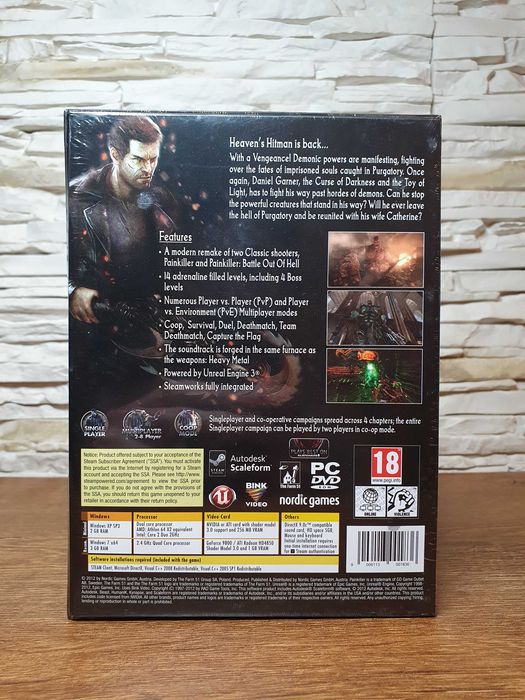 PAINKILLER HELL & DAMNATION uncut - angielskie wydanie PL/ENG, folia NOWA [PC]