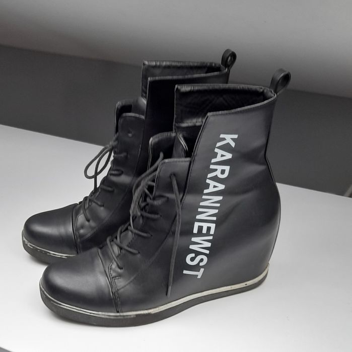 Buty damskie 40 elegance czarne ponad kostke