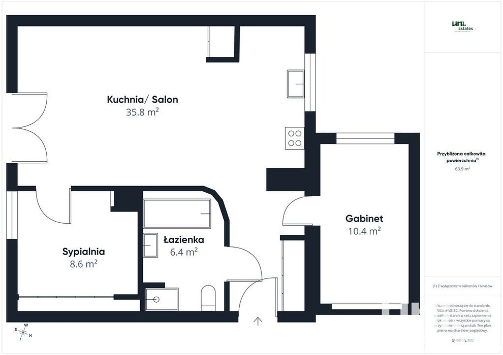 3 Pokoje | Metro | Balkon | Wysoki Standard - Widok 2
