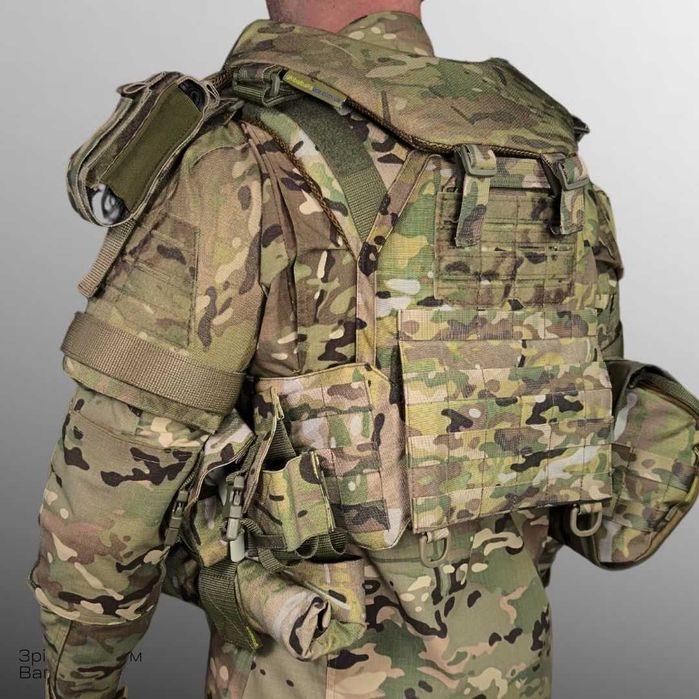 Плитоноска Gen.3 PRO MAX Піксель + захист шиї, плечей та 9 підсумків