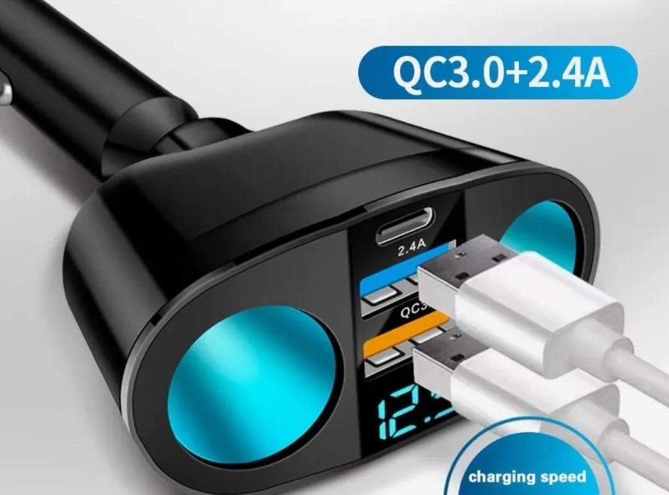 Прикурювач Вольтметр Розгалужувач Двойник прикуривателя