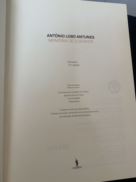 Pack Livros edição exclusiva de 1.000 exs. António Lobo Antunes