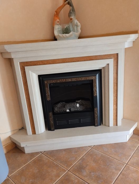 Lareira mármore decorativa