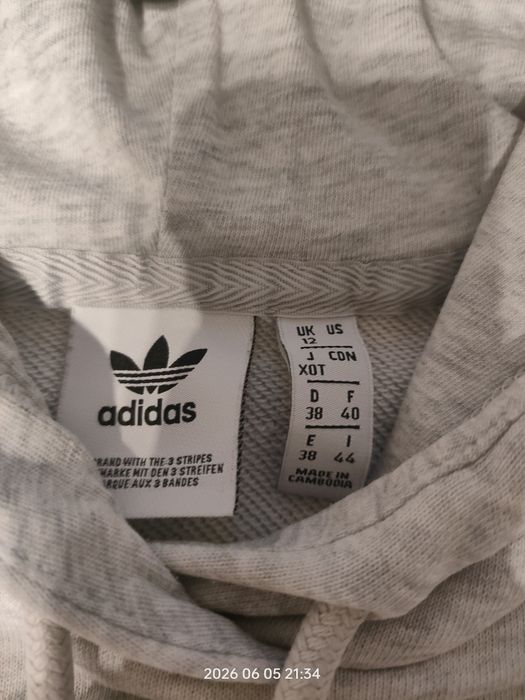Bluza damska Adidas rozmiar 38 szara