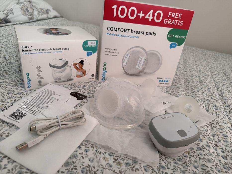 Молоковідсмоктувач BabyOno Shelly Hands Free електричний бездротовий