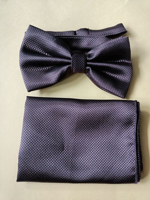 Zestaw męski mucha i poszetka