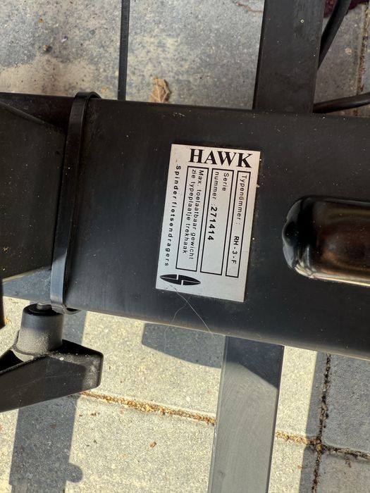 Bagaznik rowerowy odchylany na hak, Hawk Spinder, na 3 rowery