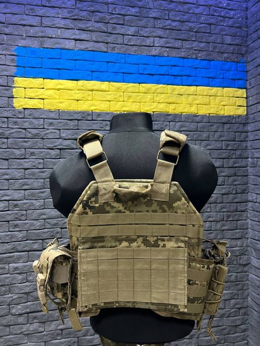 Плитоноска оригинал АТТАСК пиксель, плитоноска з підсумками піксель