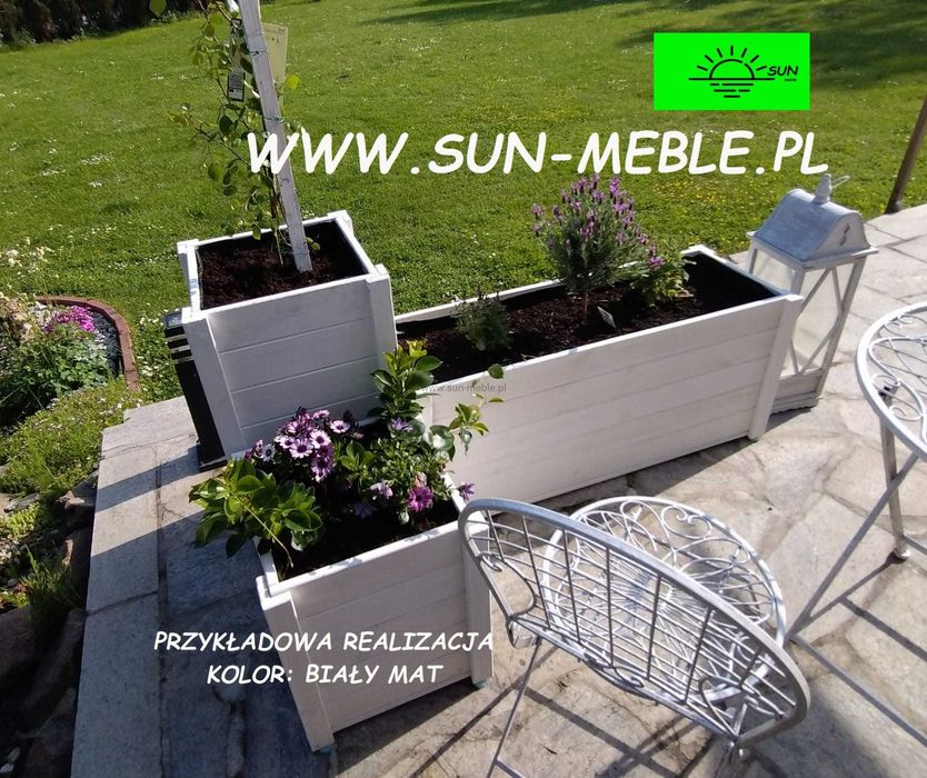 Donica drewniana 90x40x40 IMPREGNOWANA-KOLORY "" sun-meble.pl ""