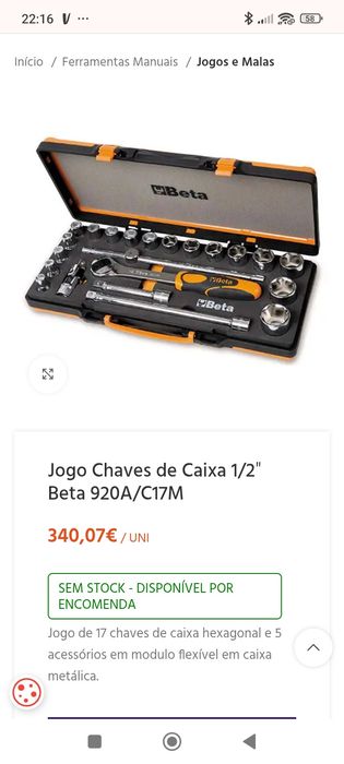 Conjunto de roquete BETA e BAHCO novos436417260275650561