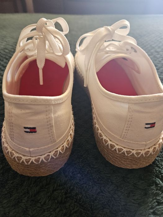 Espadryle Tommy Hilfiger ecru roz .37