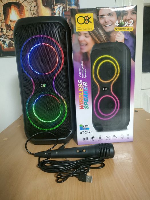Колонка музична  портативна Bluetooth з мікрофоном Караоке ВТ 2425