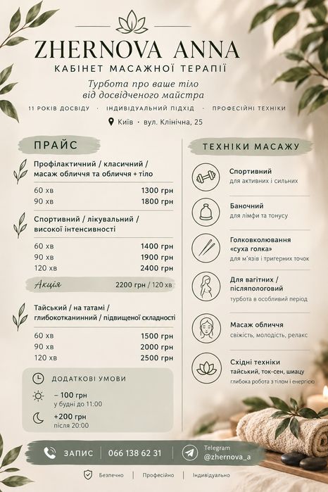 Професійний масаж, лікувальний, сильний
