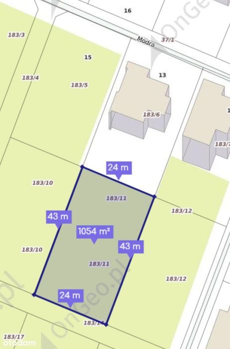 Działki budowlane 1054m² / 1048m² . Świetna okolica, Nowa zabudowa!