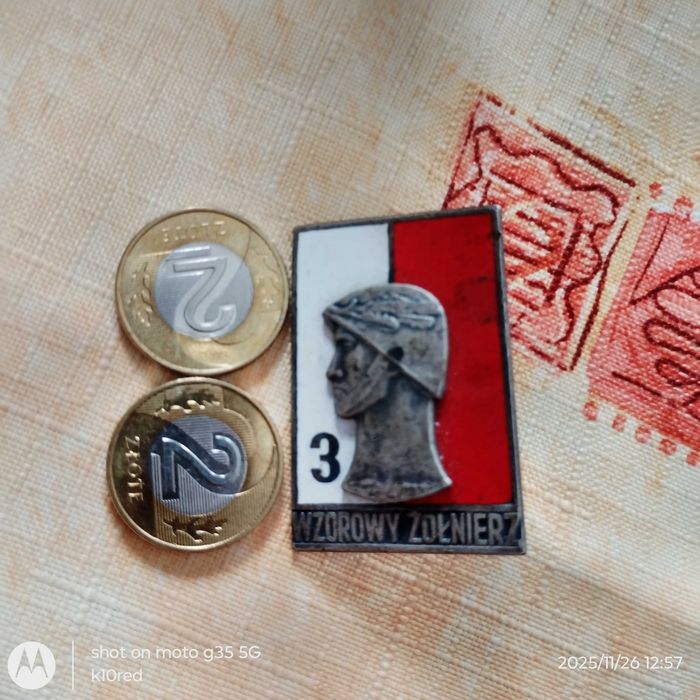 Wzorowy żołnierz 3 srebrna przypinka