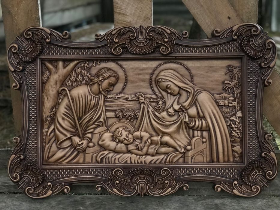 Ікона Різдво Пресвятої Богородиці Свята Родина картина деревʼяна образ