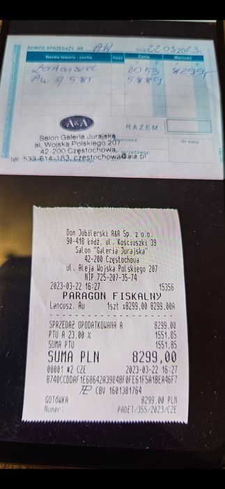 Złoty pełny łańcuszek 585 nowy