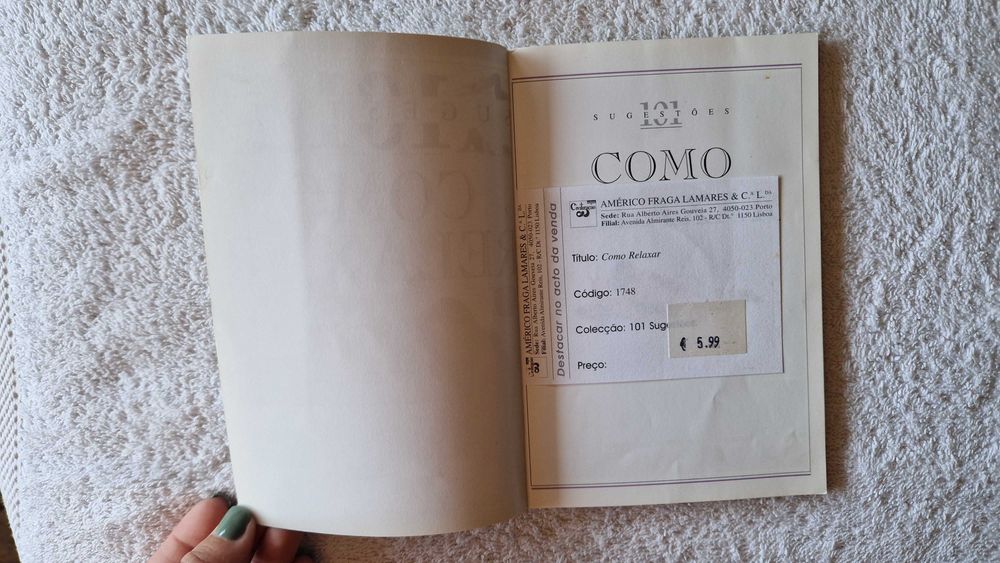 Livro "101 Sugestões como Relaxar"