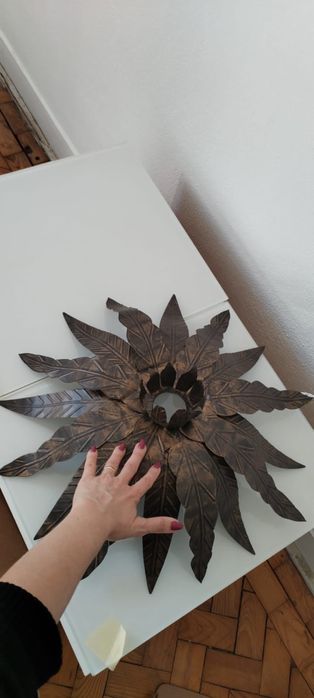 Candeeiro de tecto em design de folhas (vintage)