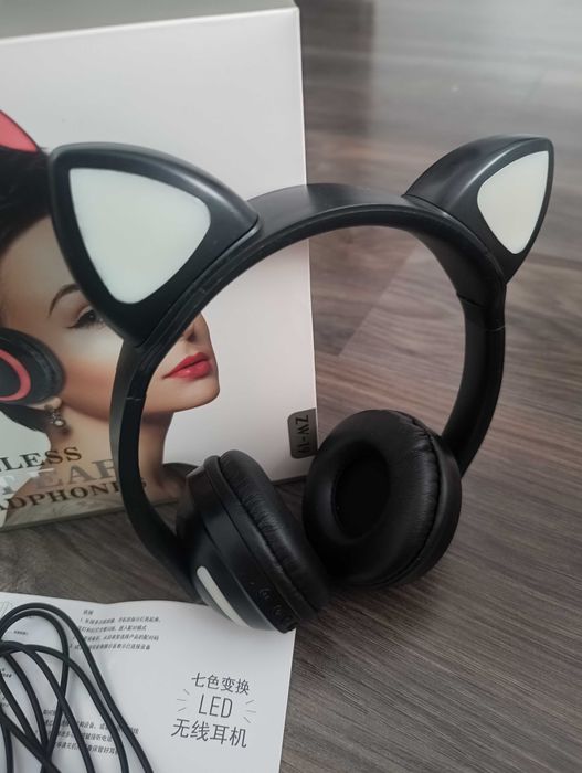 Słuchawki bezprzewodowe kocie uszy ZW-19