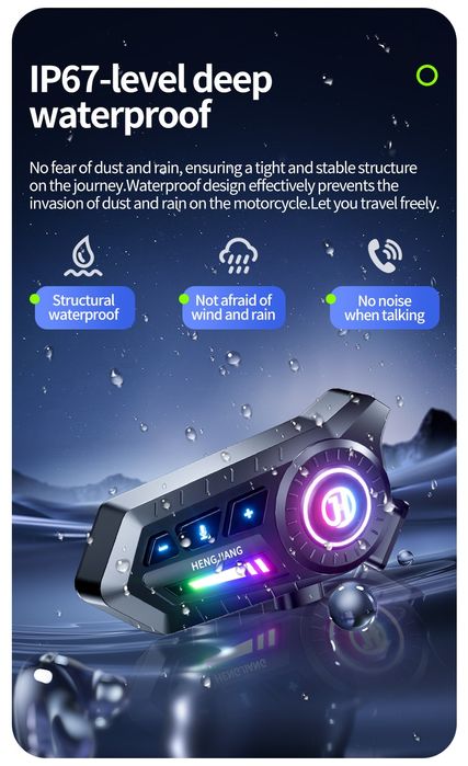 X3 Pro Bluetooth 6.0 Capacete de mota fone de ouvido intercomunicador