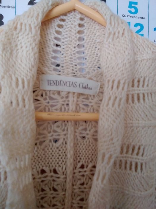 Casaco franjas TENDÊNCIAS bege TU (L)