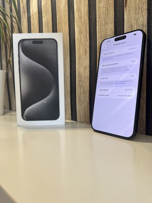 Iphone 15 Pro Max 256GB 88% kondycji baterii (wysyłka, dojazd w cenie)