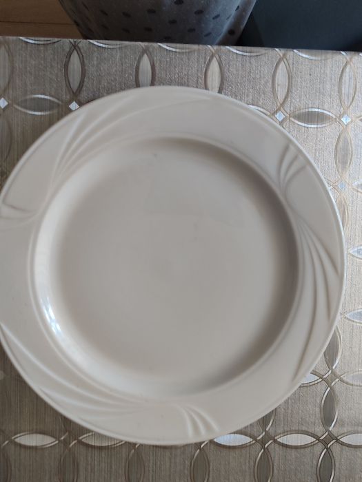 Talerze obiadowe białe, płytkie, porcelana Lubiana Arcadia 30 cm