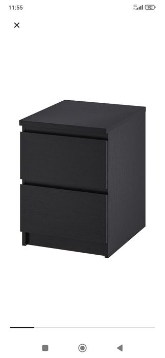 Cómoda preta da IKEA, Malm