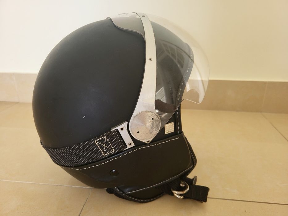 Capacete preto vespa para mota tamanho S